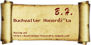 Buchvalter Honoráta névjegykártya